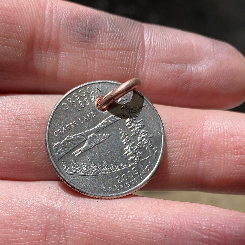 2005 Oregon crater lake quarter pendant